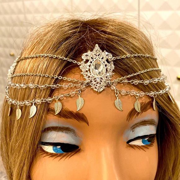 Boho crystal rhinestone headpiece crown - Picture 4 of 7
